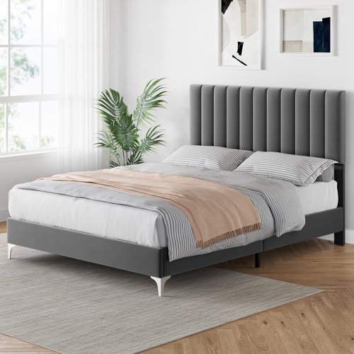 Ebern Designs Cyndi Upholstered Platform Bed & Reviews Wayfair
